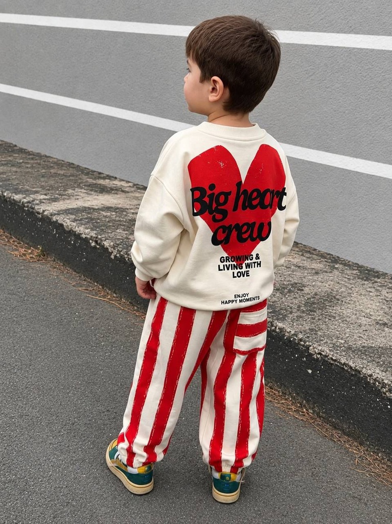 Big heart crew set (2-3Y)